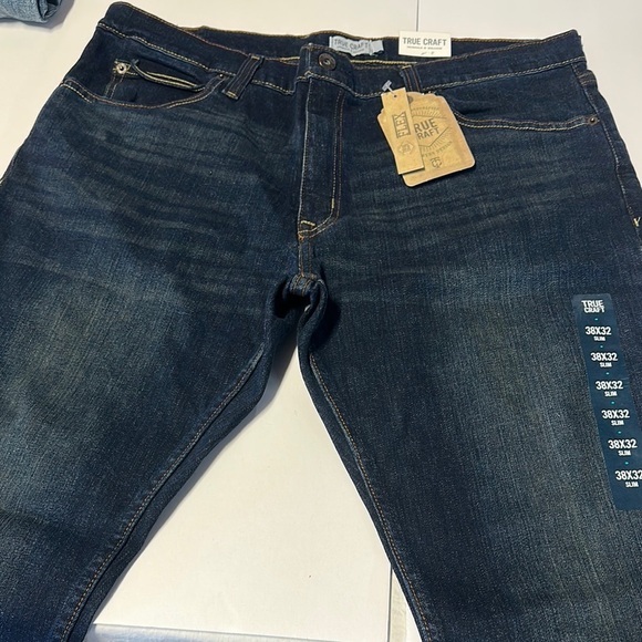 True Craft Blue Relaxed Jeans with Vintage Style - Picture 1 of 12
